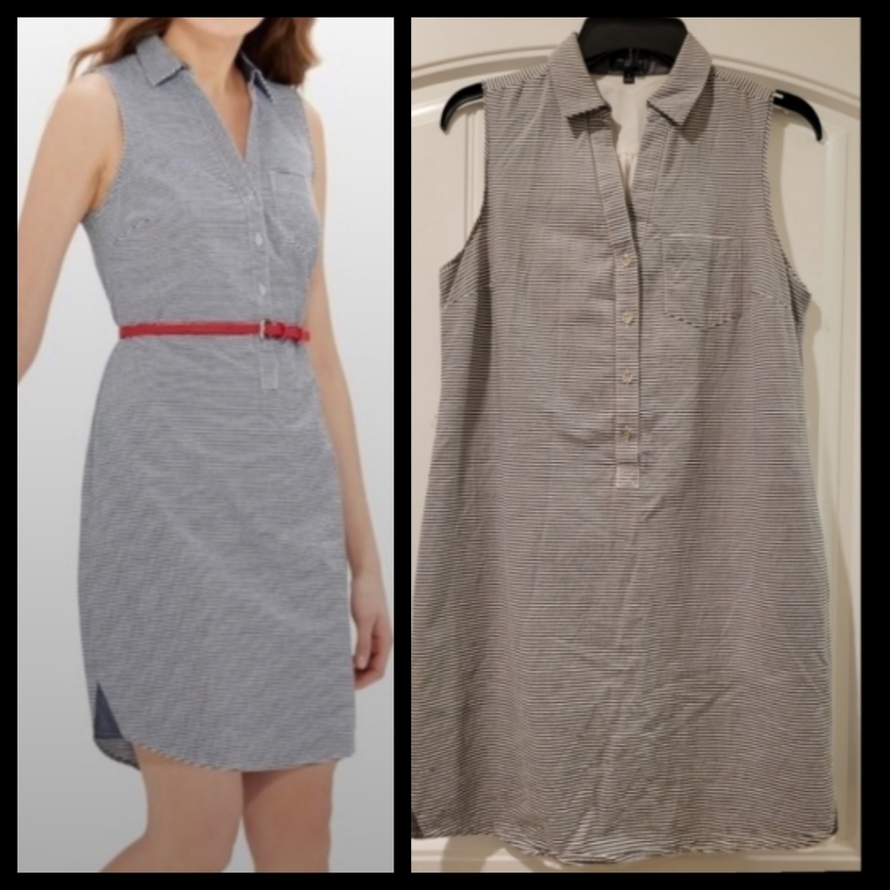 The Liimited ASHTON gray stripe dress